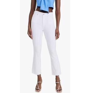 AG Adriano Goldschmied Women's Modern White Farrah Boot Crop Jeans Size 29